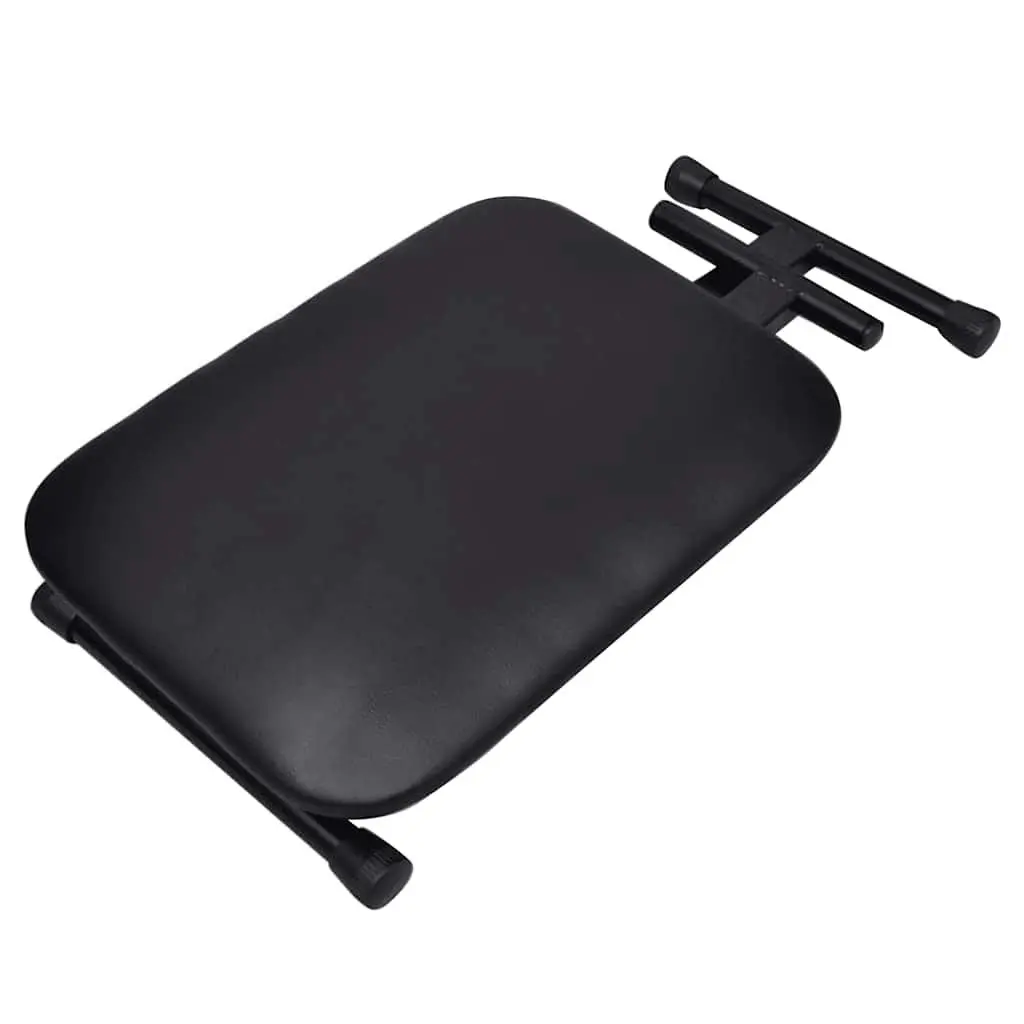 Adjustable Piano Keyboard Stool Foldable Music Bench X-Frame Black