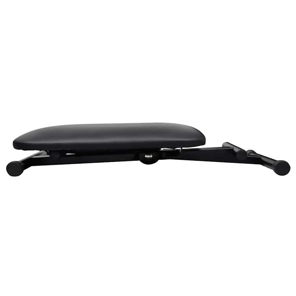 Adjustable Piano Keyboard Stool Foldable Music Bench X-Frame Black