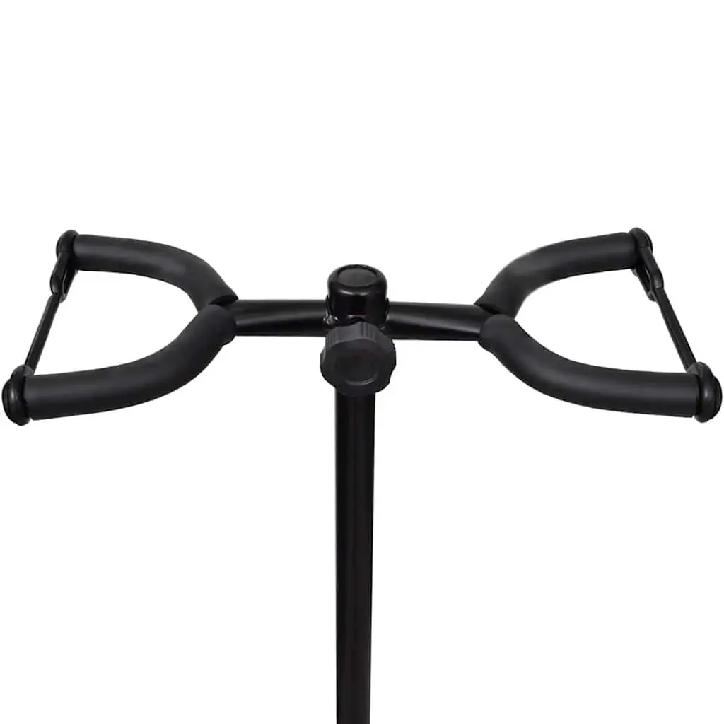 Double Guitar Stand Adjustable Foldable Heavy Duty Portable Two Guitar Holder