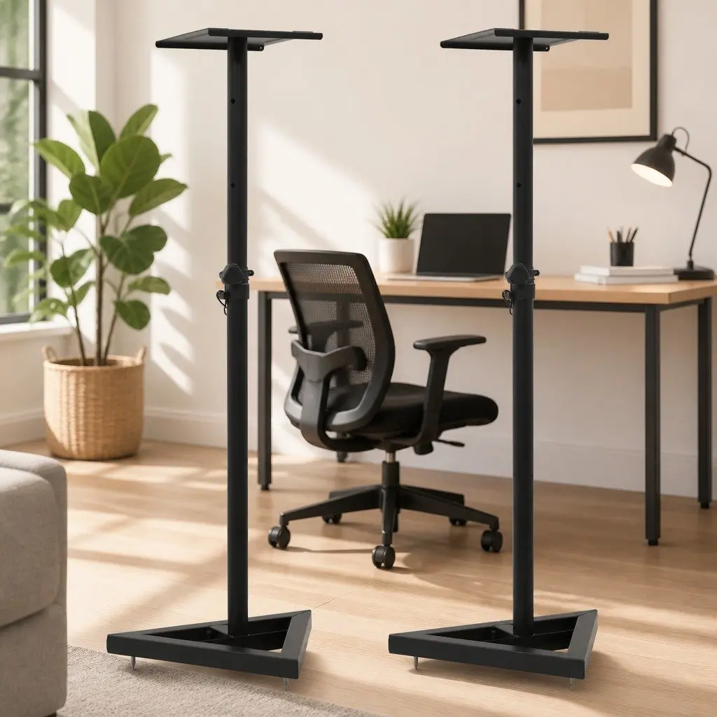 Speaker Stands with Adjustable Height and Stability