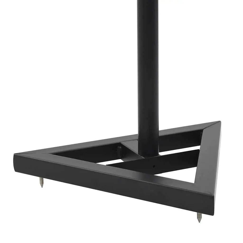 Speaker Stands Black Steel Adjustable Height Triangular Base 2pcs