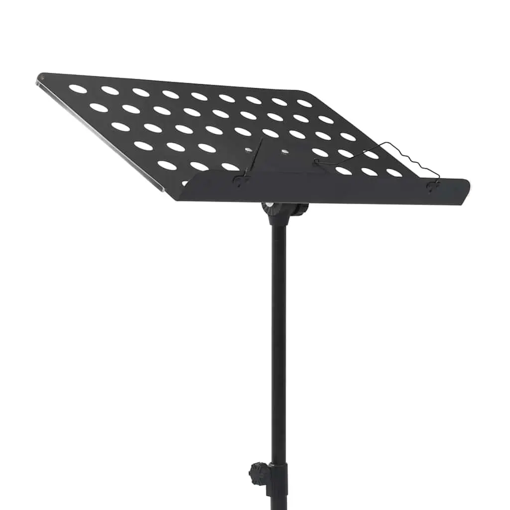 Music Stand Black Steel Height Adjustable Tripod Legs