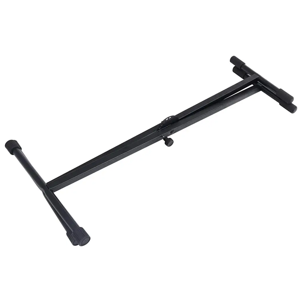 Adjustable Keyboard Stand and Stool Set Black Music Performance Practice