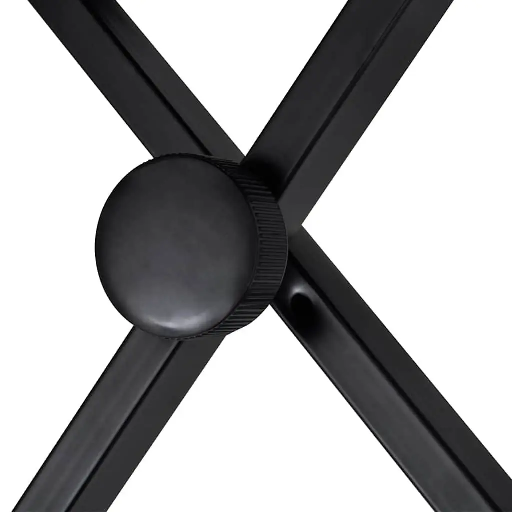 Adjustable Keyboard Stand and Stool Set Black Foldable Height Adjustable for Music Performance Practice