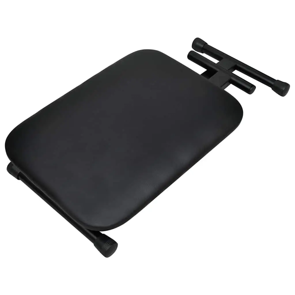 Adjustable Keyboard Stand and Stool Set Black Foldable Height Adjustable for Music Performance Practice