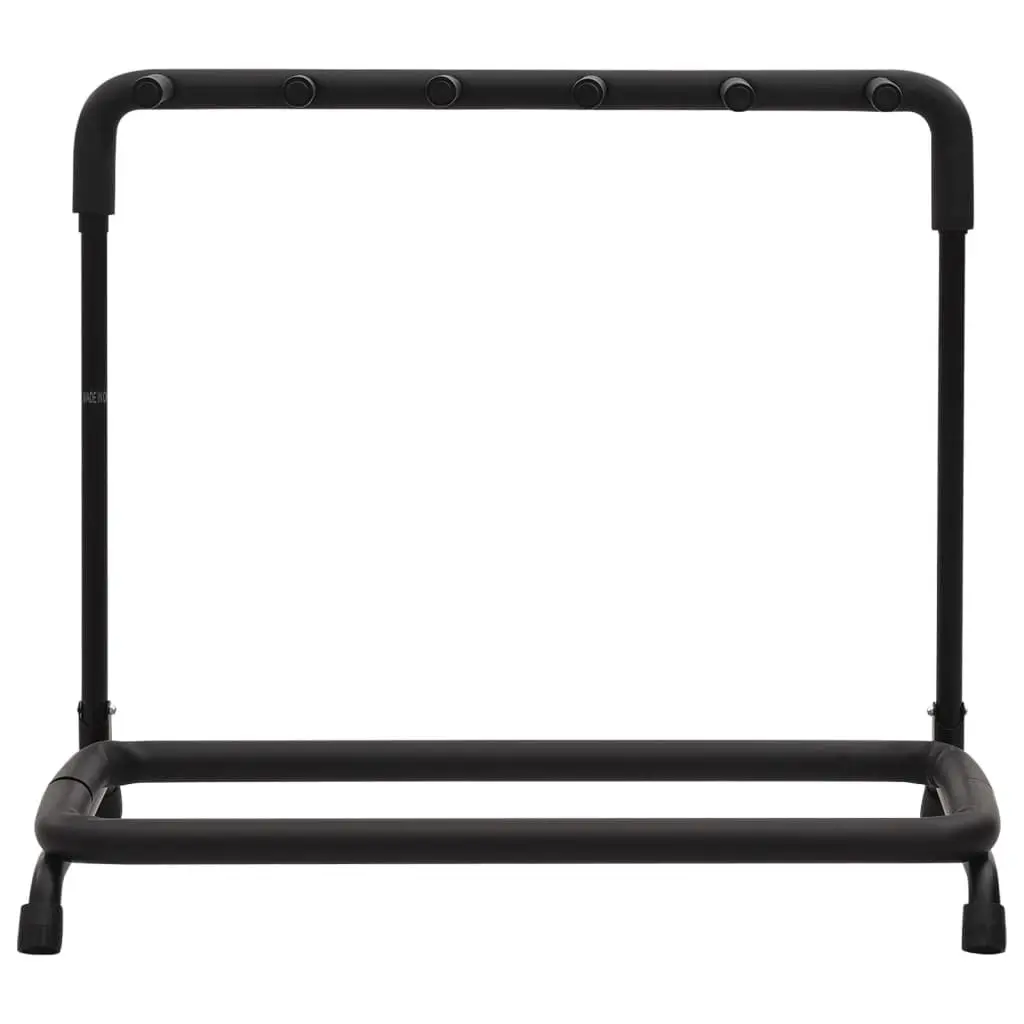 Guitar Stand Black 5 Section Folding Steel Frame Floor Rack Storage Holder