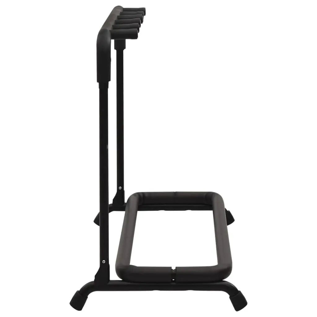 Guitar Stand Black 5 Section Folding Steel Frame Floor Rack Storage Holder