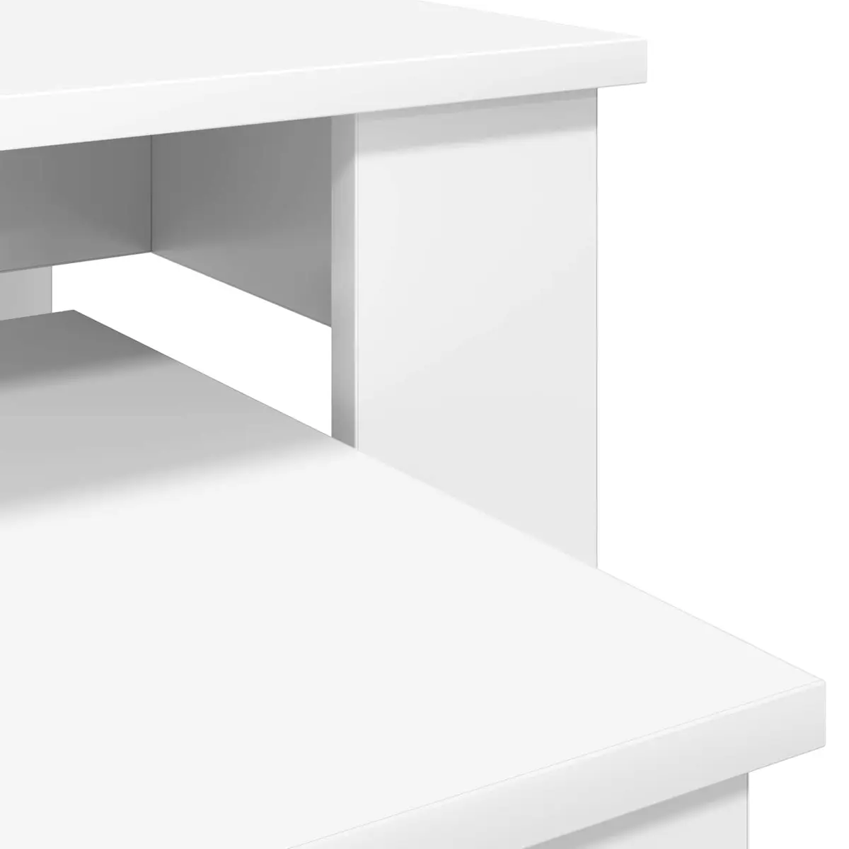Coffee Table Set 2 Pieces White Modern Lounge Living Room Accent Furniture