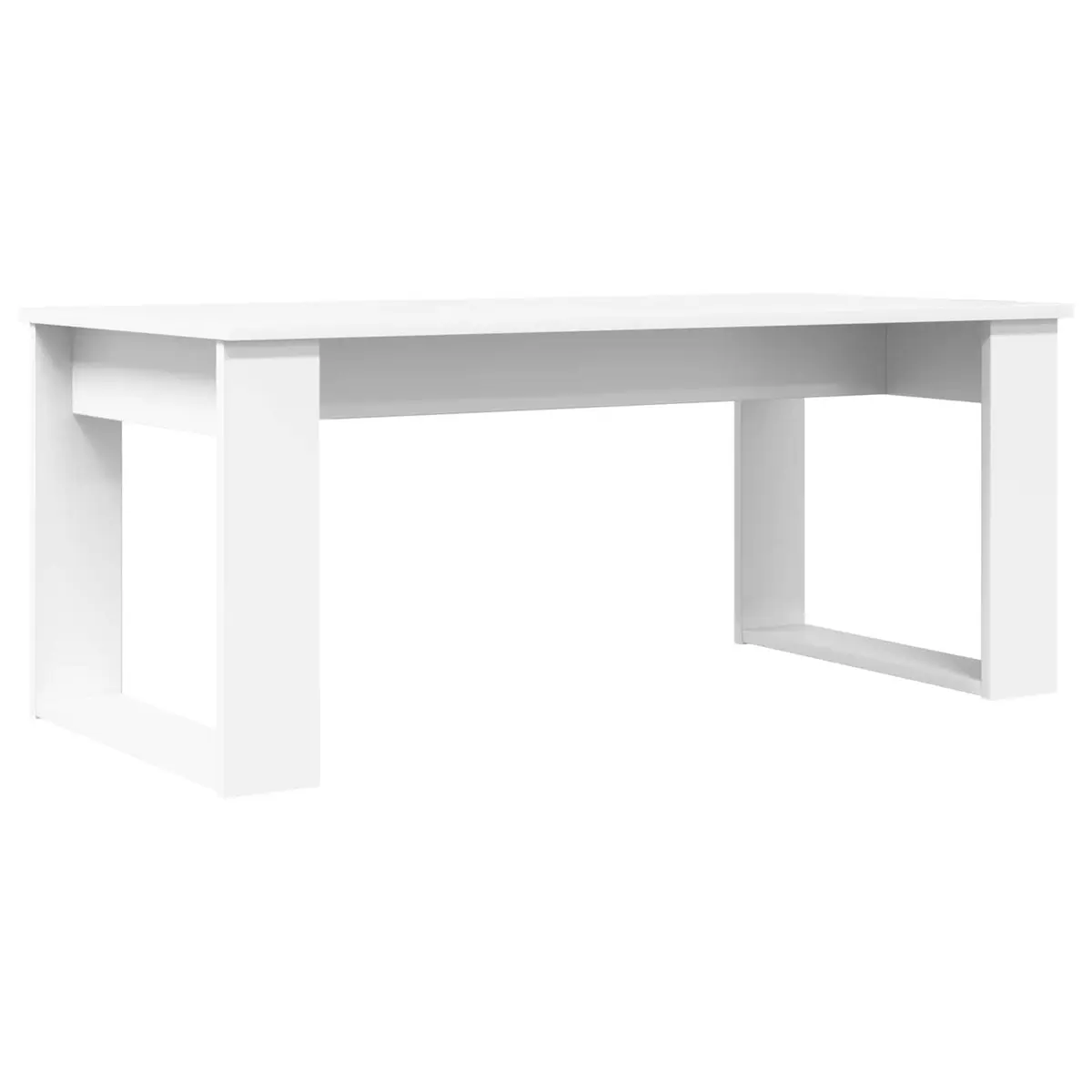 Coffee Table Set 2 Pieces White Modern Lounge Living Room Accent Furniture