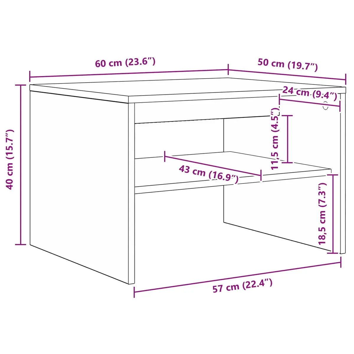 Coffee Table White Rectangular Modern Living Room Accent Furniture with Storage