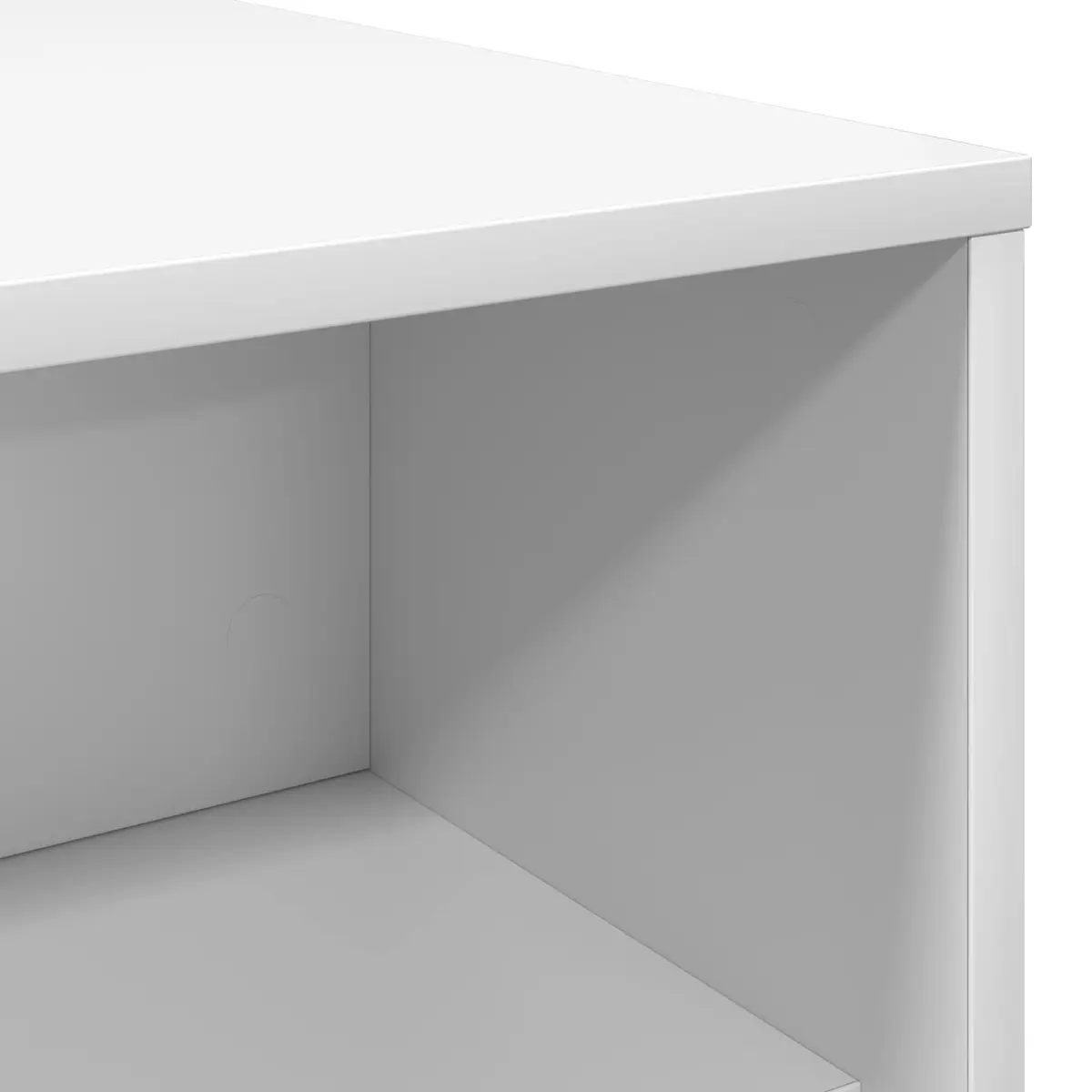 Coffee Table White Rectangular Modern Living Room Accent Engineered Wood Storage