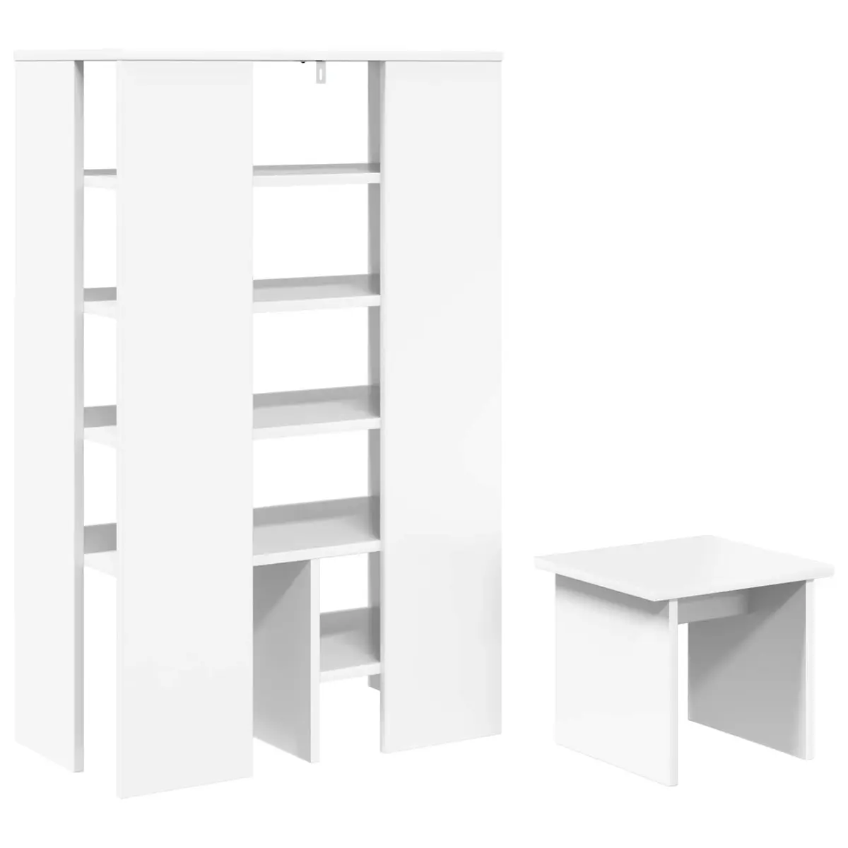 Shoe Cabinet with Shelf 2 pcs White Storage Organiser Modern Hallway Entryway