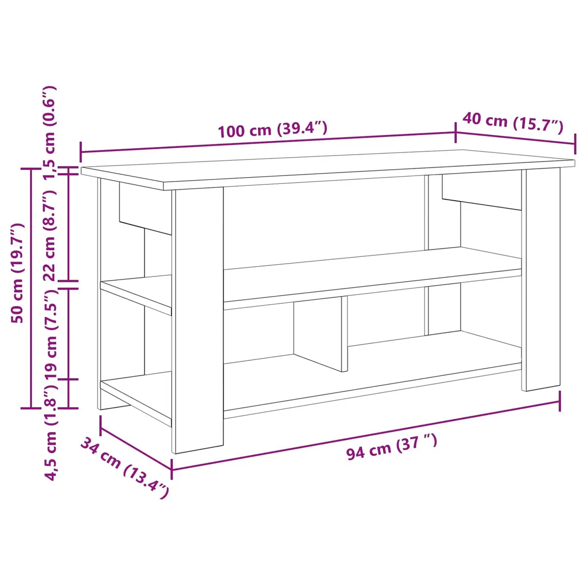 TV Stand in White