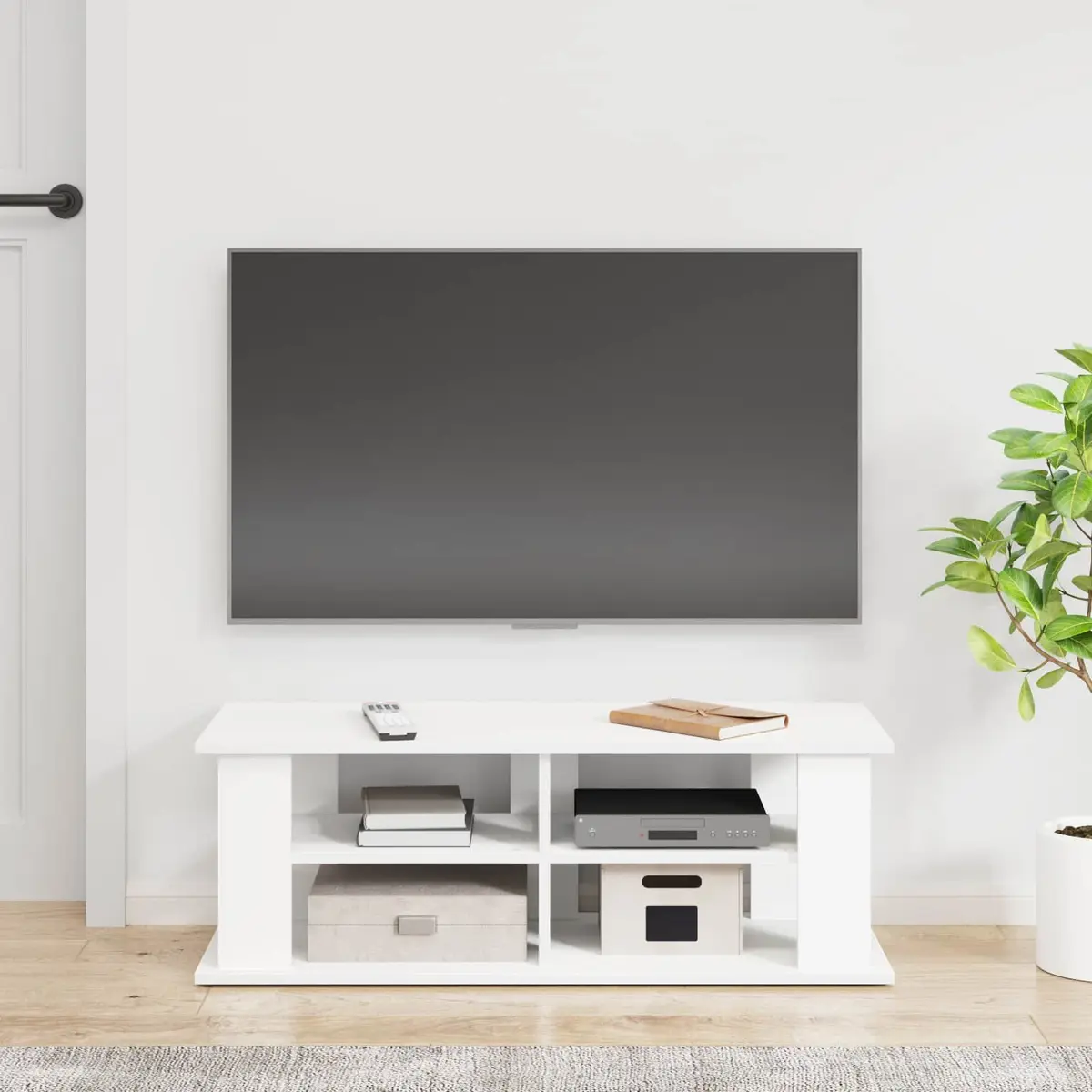 Modern TV Stand White Media Storage Unit Lounge Living Room Furniture