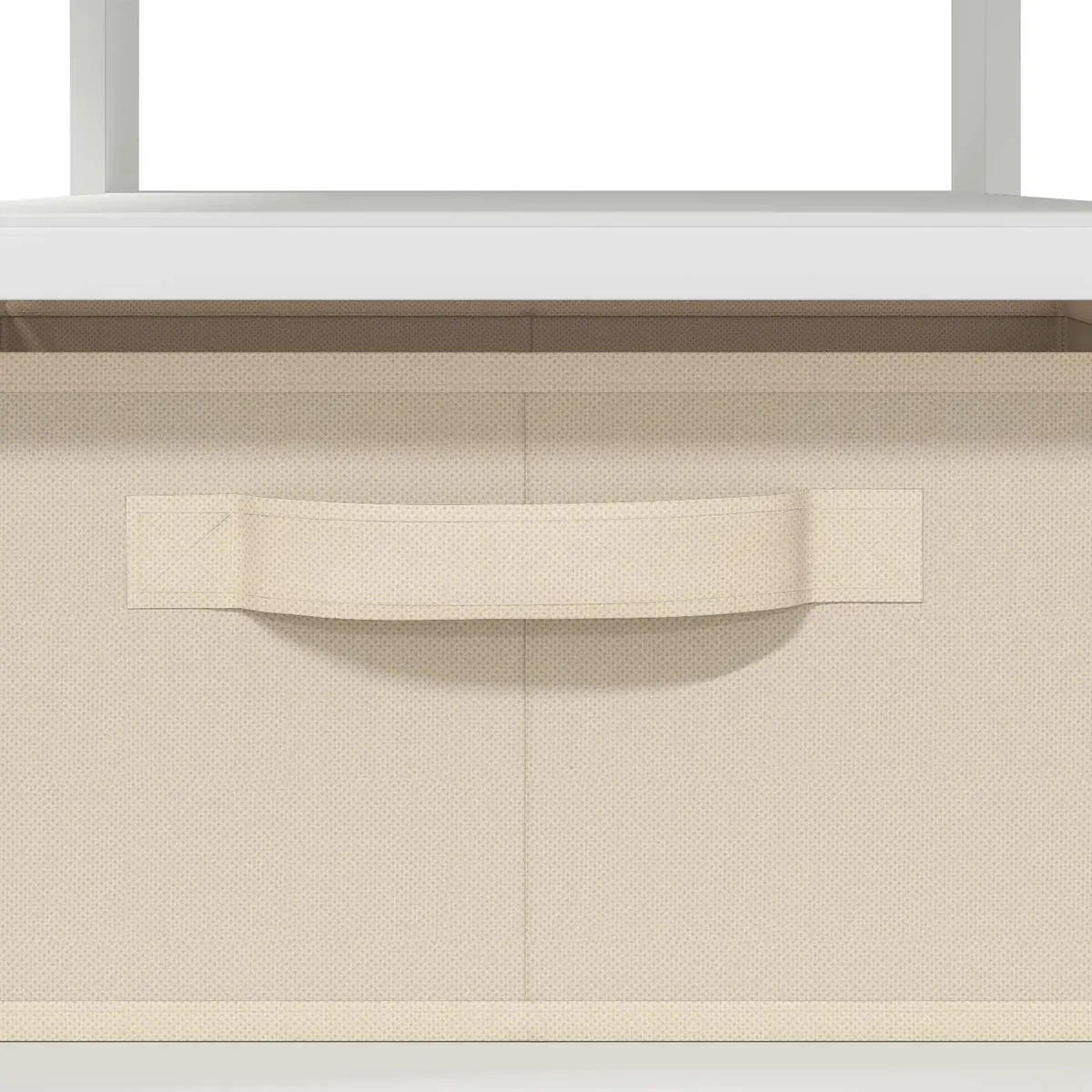 Coffee Table White Engineered Wood Rectangular Shape with Drawer