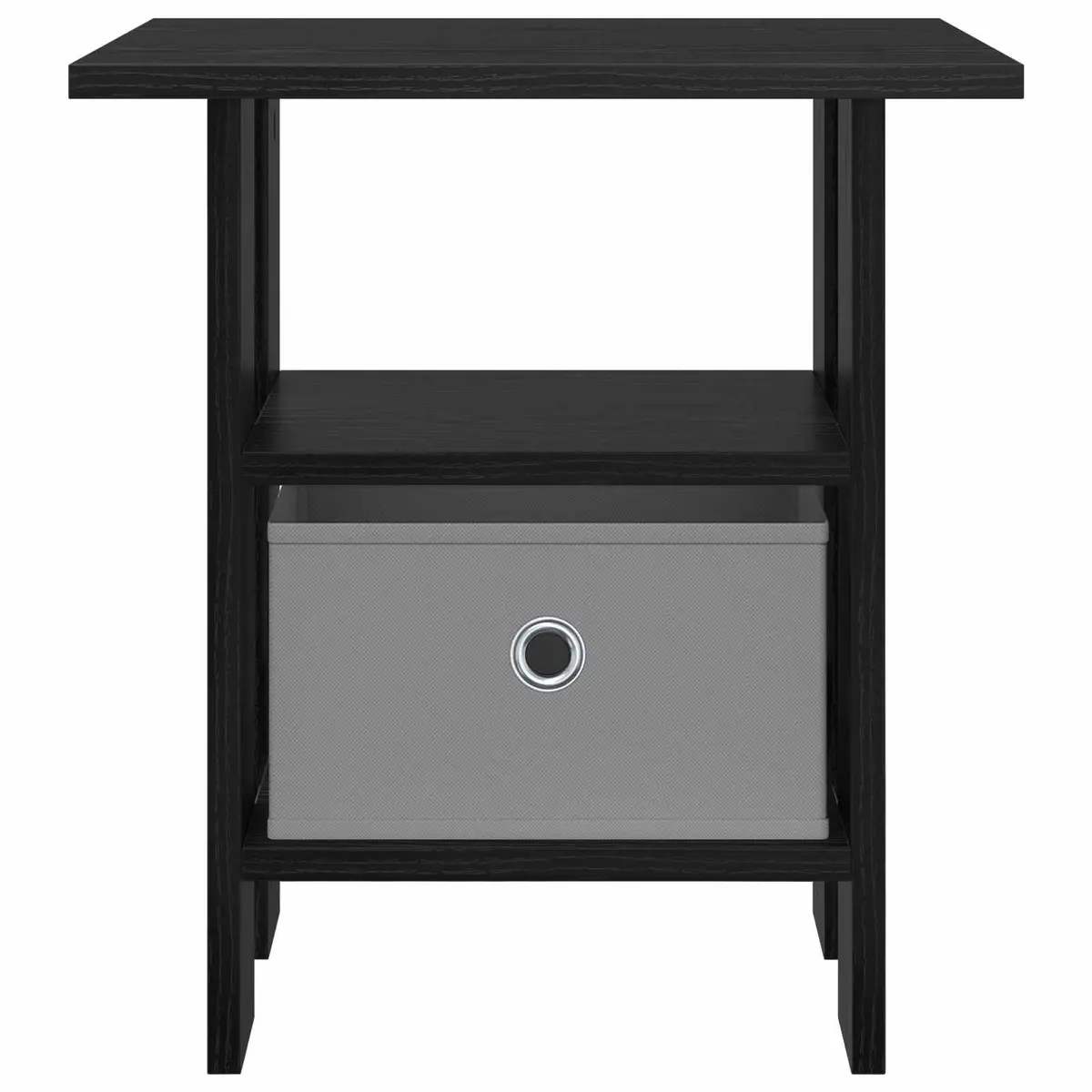 Bedside Table Black 2 Piece Modern Bedroom Furniture Nightstand Storage Drawer