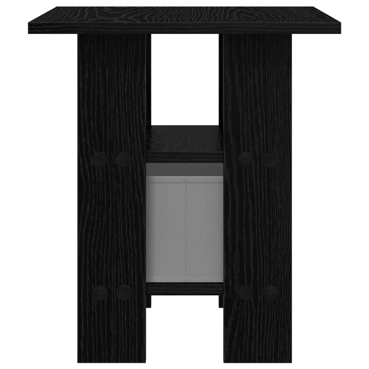 Bedside Table Black 2 Piece Modern Bedroom Furniture Nightstand Storage Drawer