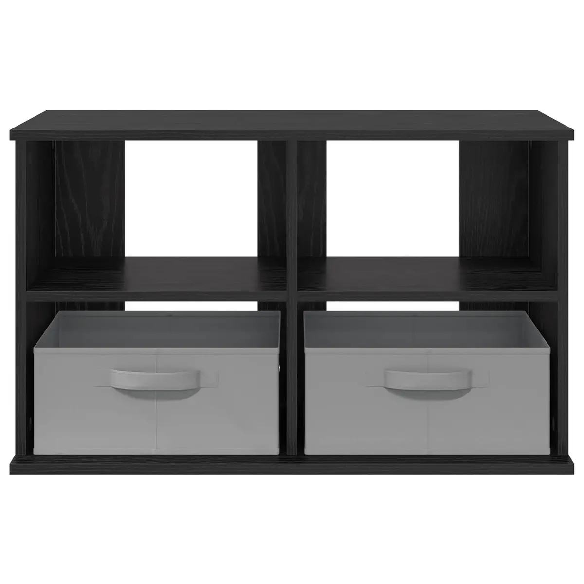 TV Stand with Drawer Black Oak Modern Living Room Storage Unit 79x40x48cm