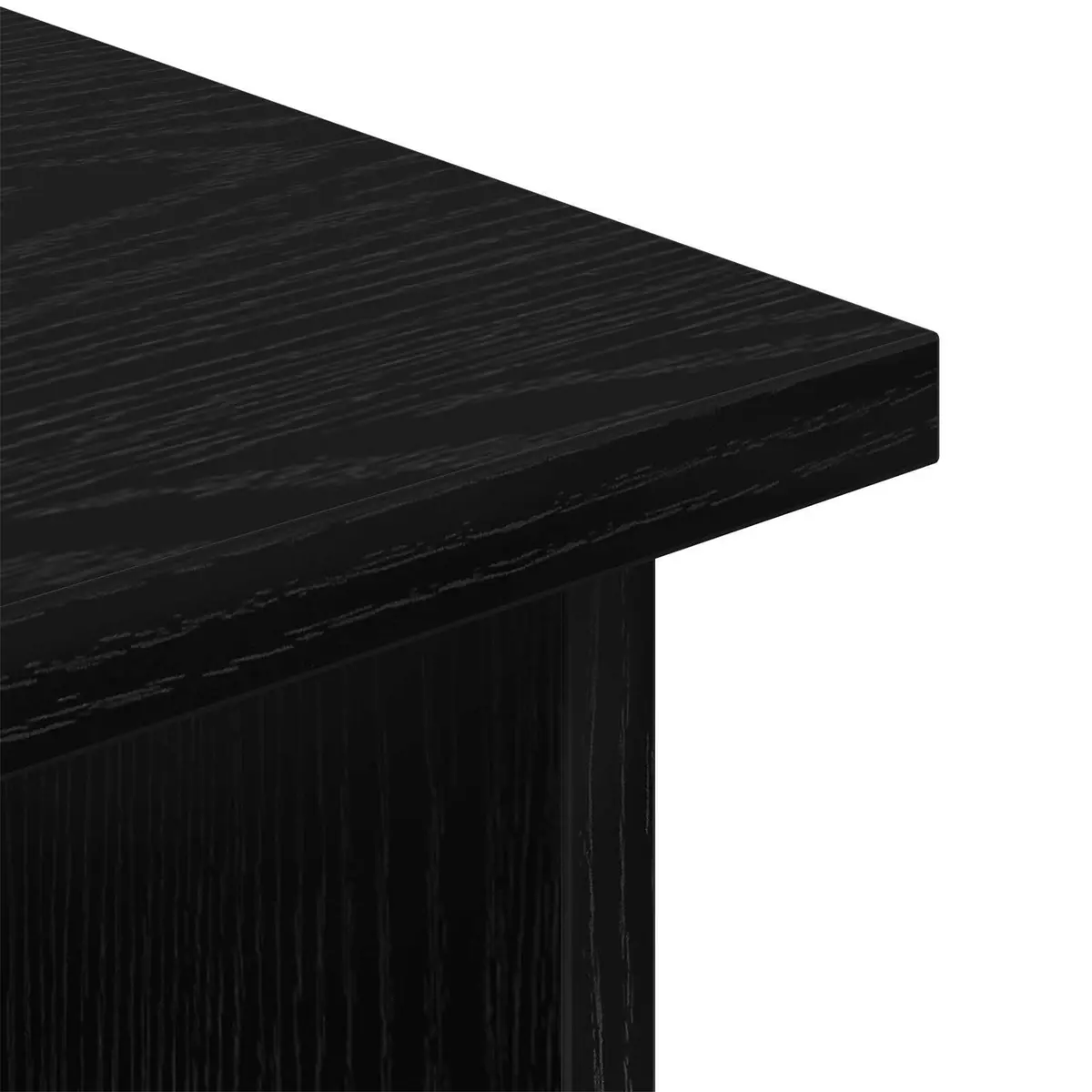 TV Stand with Drawer Black Oak Modern Living Room Storage Unit 79x40x48cm