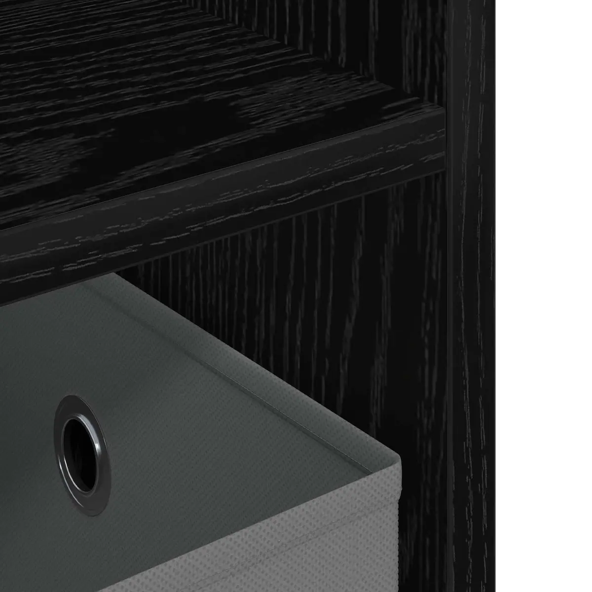 TV Stand with Drawer Black Oak Modern Living Room Storage Unit 79x40x48cm