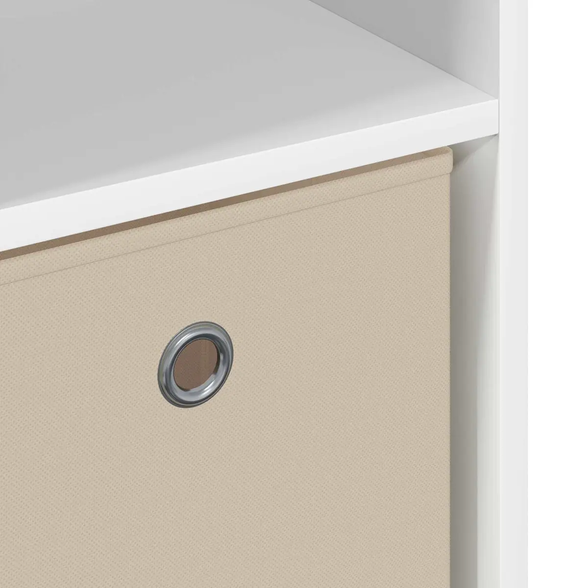 White Sideboard Storage Cabinet 88.5 x 29 x 84.5 cm Living Room Buffet Furniture