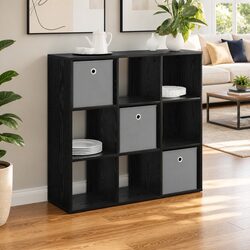 Sideboard with Drawer Black Oak Storage Cabinet Living Room Furniture 88.5 x 29