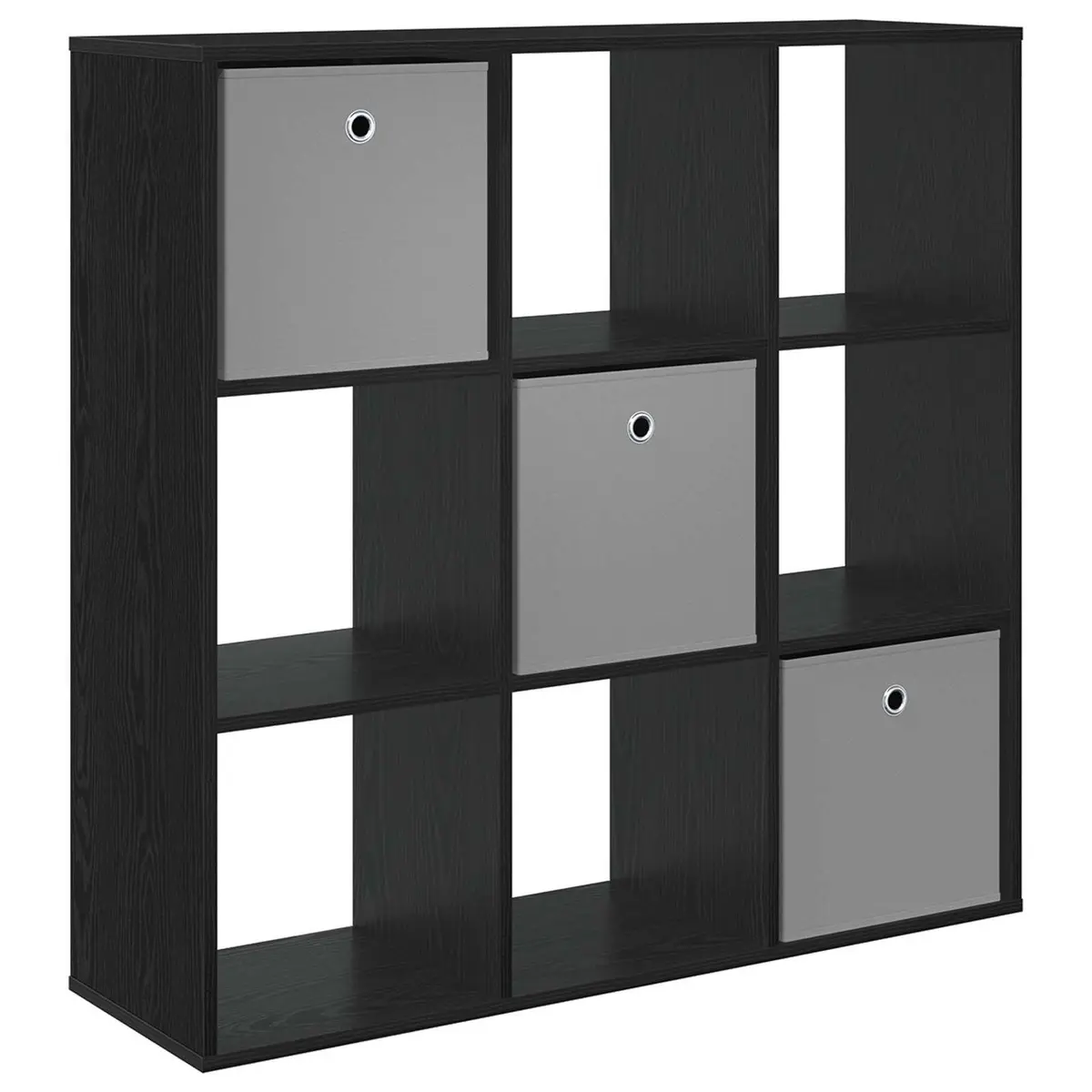 Sideboard Storage Cabinet Black Oak 102 x 31 x 99.5 cm Engineered Wood Adjustable Shelf Recessed Handle