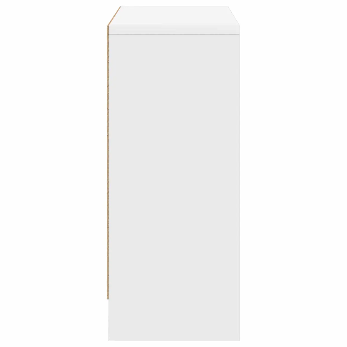 White Sideboard Storage Cabinet Modern Freestanding Engineered Wood Living Room