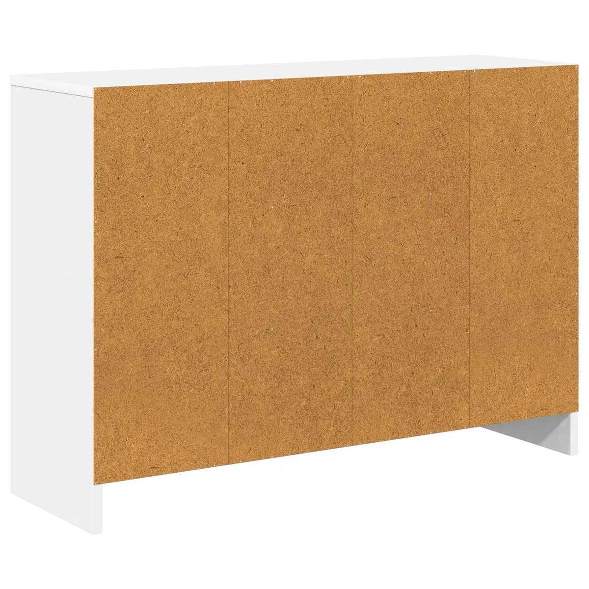 Sideboard White Freestanding Storage Cabinet with Drawer and Shelves for Living Room Hallway