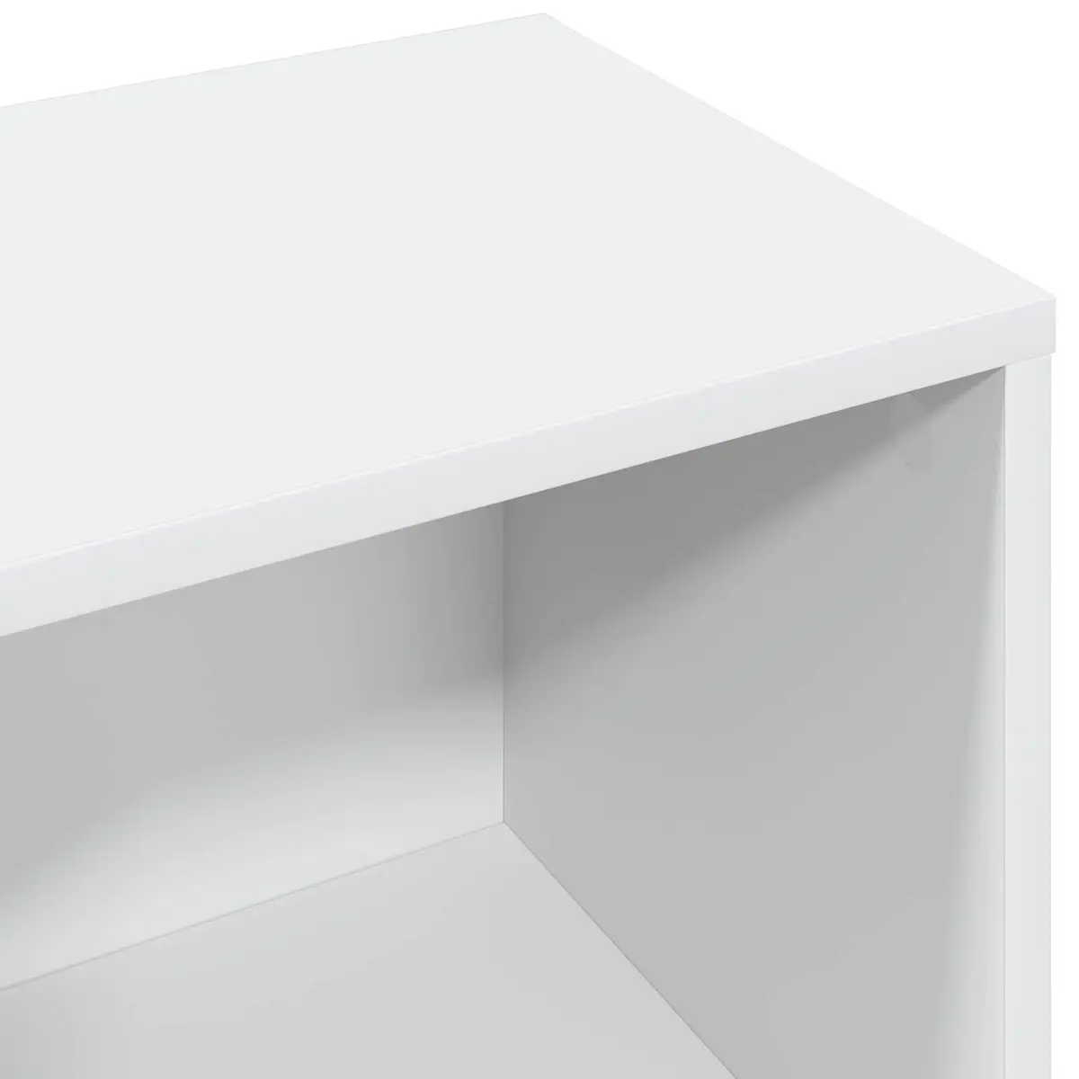 White Sideboard Storage Cabinet Modern Living Room Buffet 102 x 32 x 73.5 cm Engineered Wood Recessed Handles