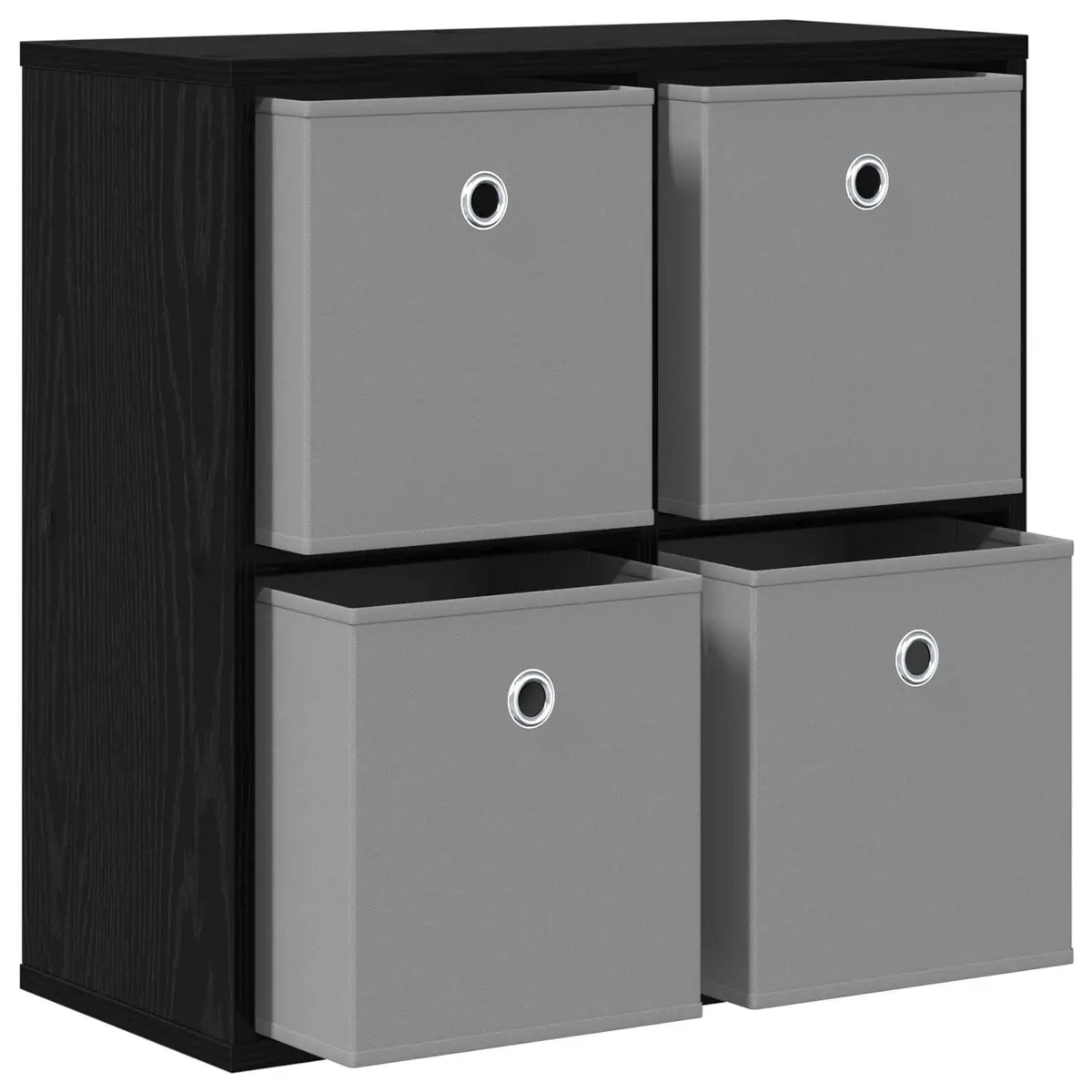Sideboard with Drawer Black Oak Storage Cabinet Living Room Furniture