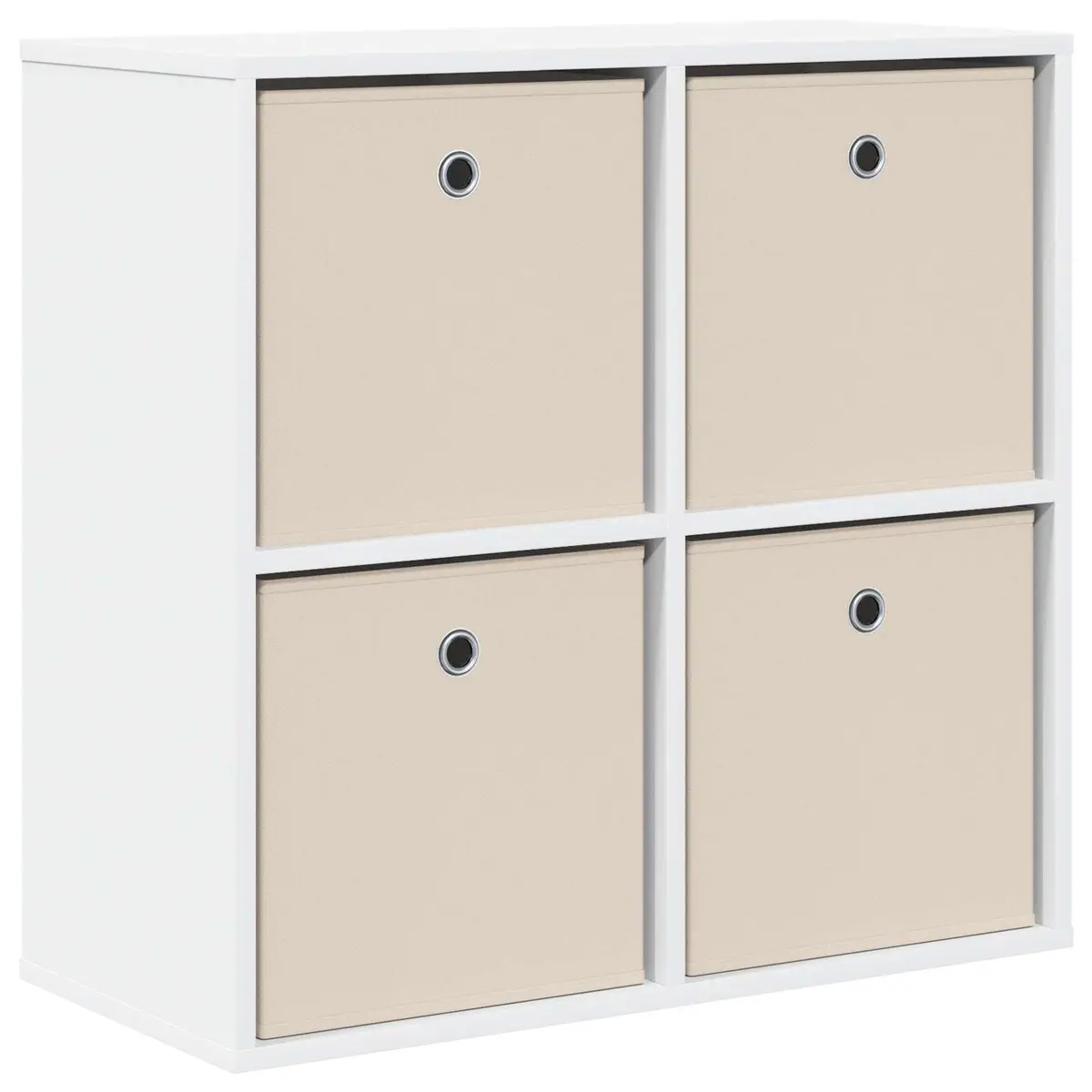 White Sideboard 68.5cm Modern Storage Cabinet with Drawer Adjustable Shelves