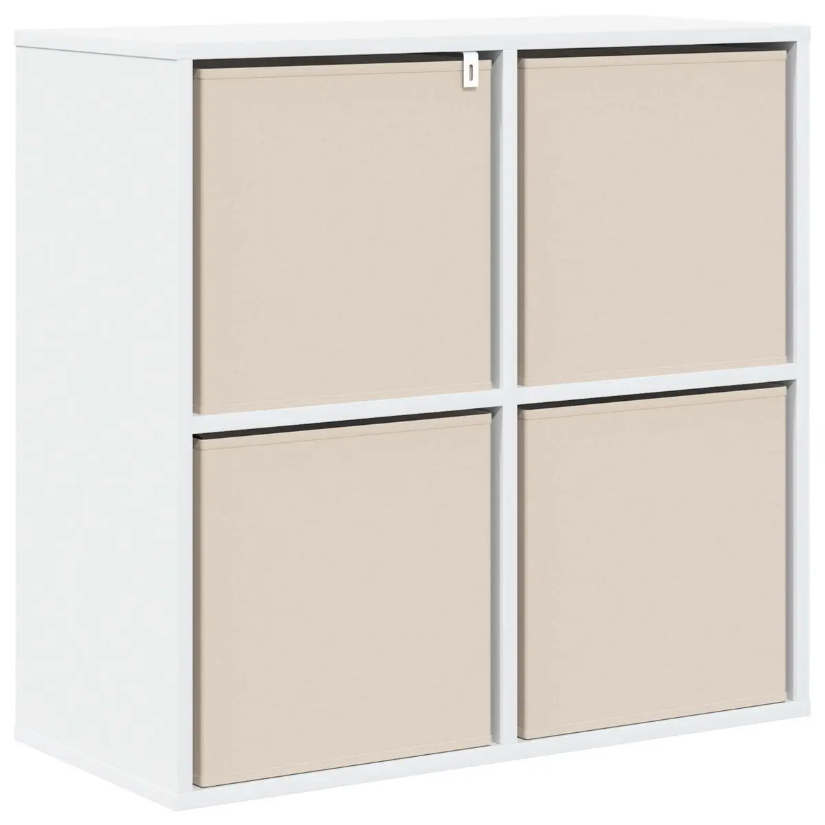 White Sideboard 68.5cm Modern Storage Cabinet with Drawer Adjustable Shelves