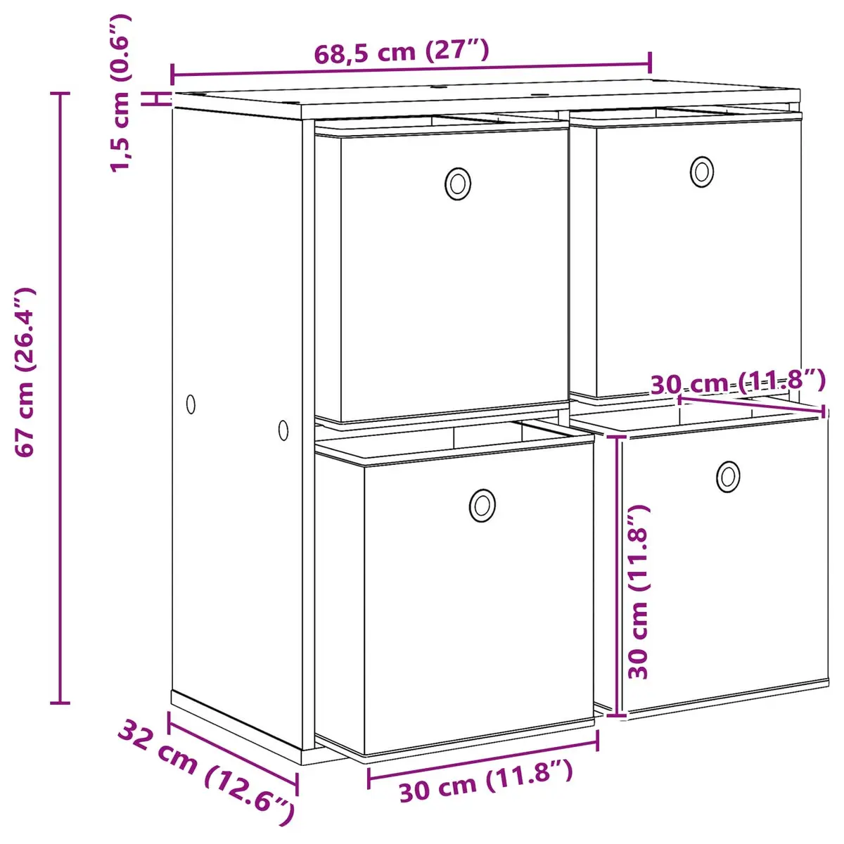 Sideboard Black Modern Storage Cabinet with Drawer for Living Room