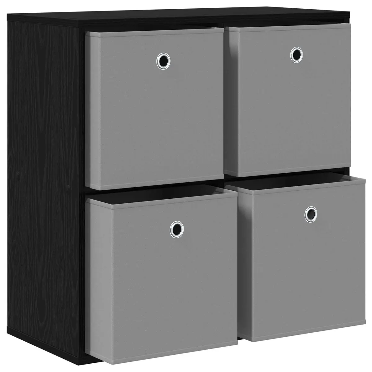 Sideboard Black Modern Storage Cabinet with Drawer for Living Room