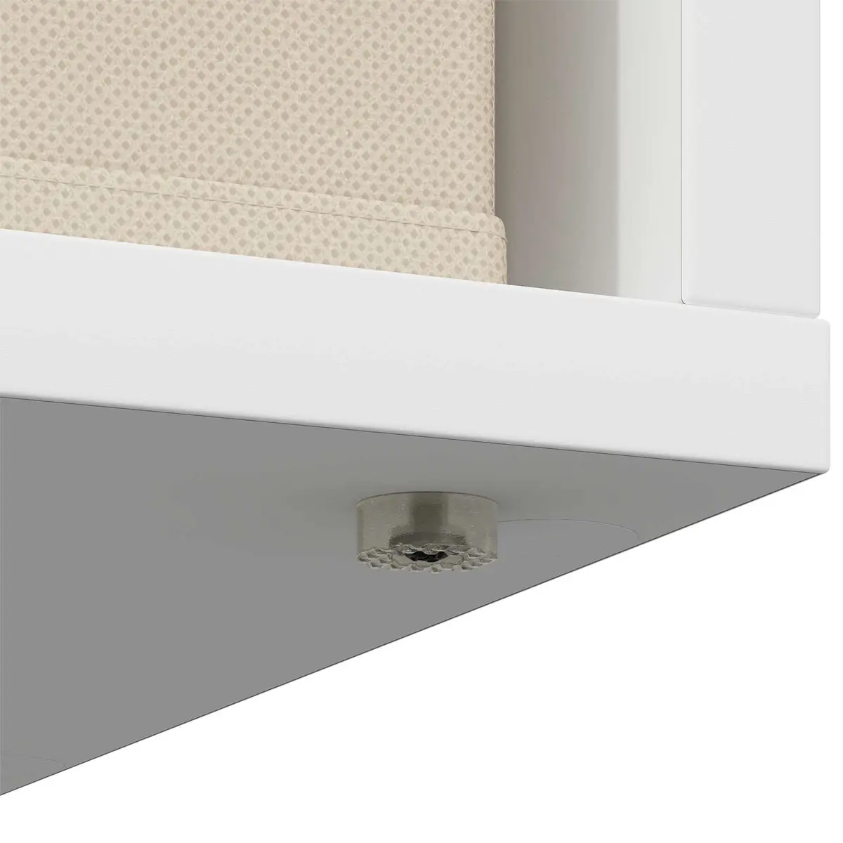Sideboard White 25.5 x 22 x 69.5 cm Modern Storage Cabinet with Drawer and Shelves for Living Room Furniture