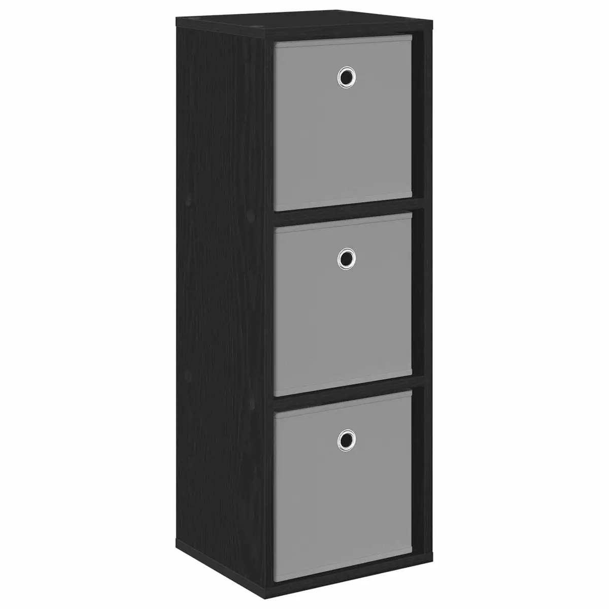 Sideboard Black 30.5 x 27 x 84.5 cm Modern Storage Cabinet with Drawer