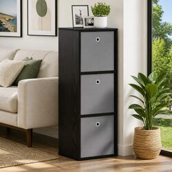 Sleek Black Oak Sideboard with Modern Storage Features