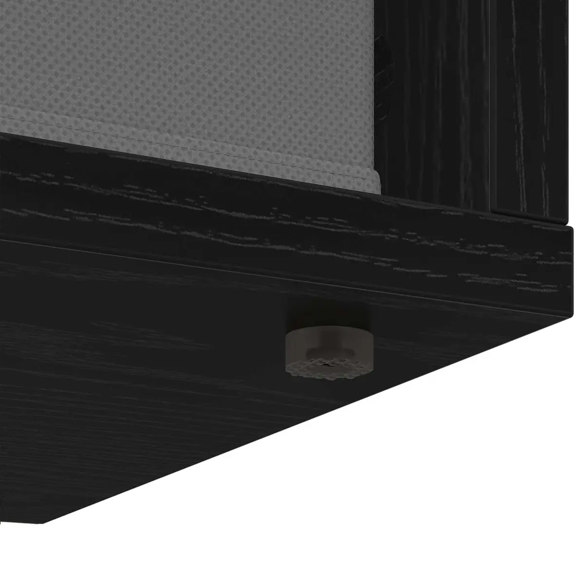 Lowboard TV Unit with Drawer Black Oak Modern Storage Furniture Living Room