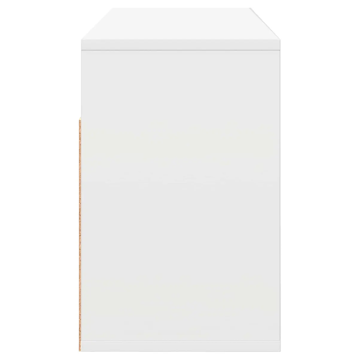 White Lowboard TV Unit with Drawer Modern Living Room Storage Organizer