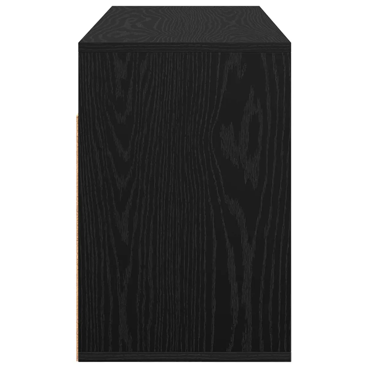 TV Lowboard Black Oak 102x32x48.5cm Modern Storage Unit with Drawer