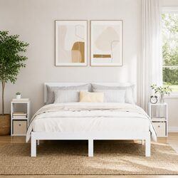 Minimalist White Bedside Tables: 2 Pack for Your Home
