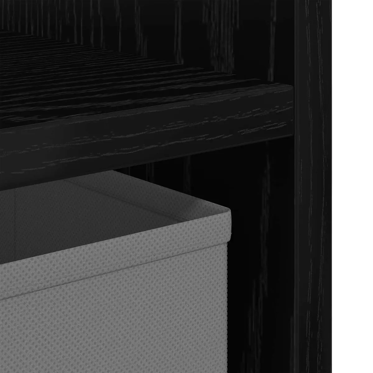 Bedside Table with Drawer Black Modern Bedroom Nightstand Storage 25.5 x 22 x