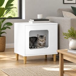 Modern White Cat House: Stylish and Functional
