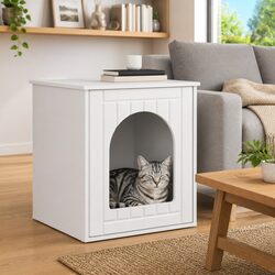 Engineered Wood Cat House - Modern and Compact