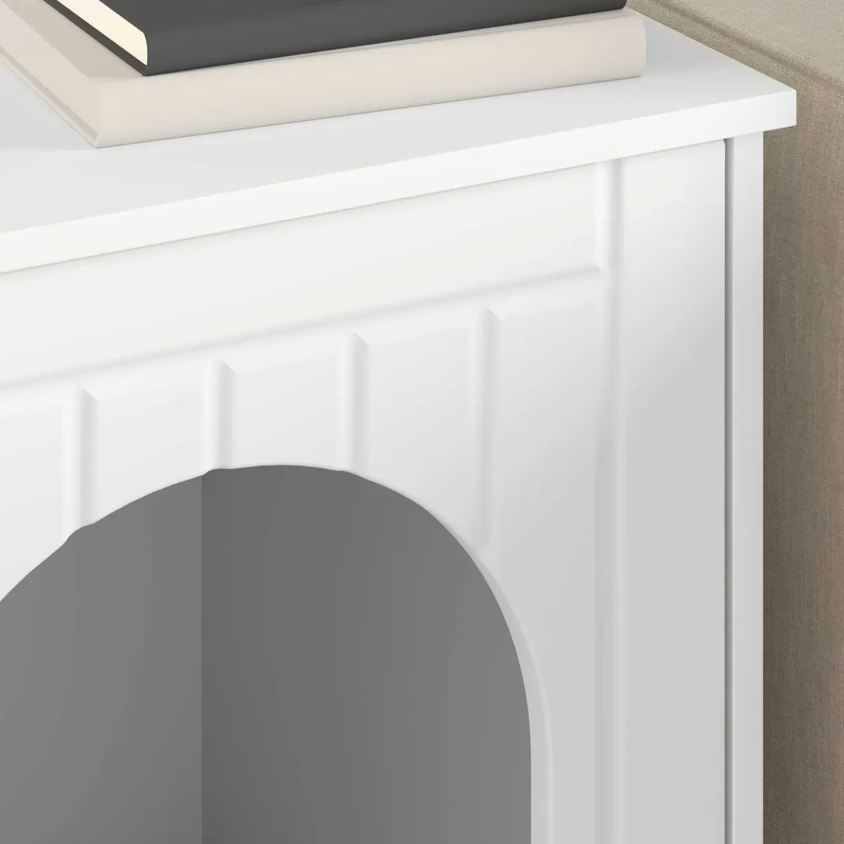 Cat House White Modern Design Engineered Wood Indoor Pet Furniture 53x52x62cm