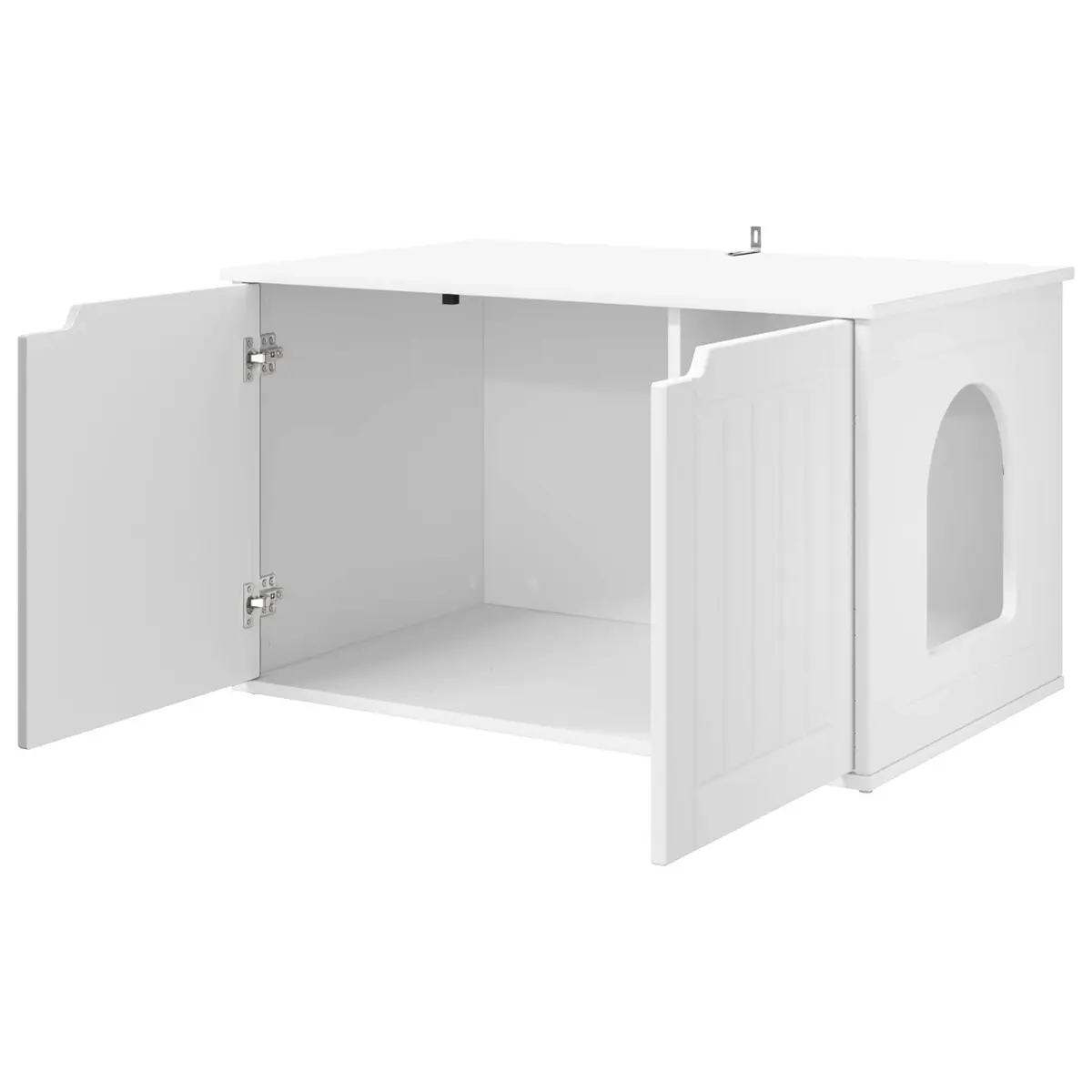 Cat House White Engineered Wood 85x55x50.5cm Modern Pet Furniture Indoor Lounger