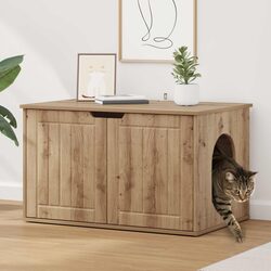 Compact Brown Cat House for Modern Living Spaces
