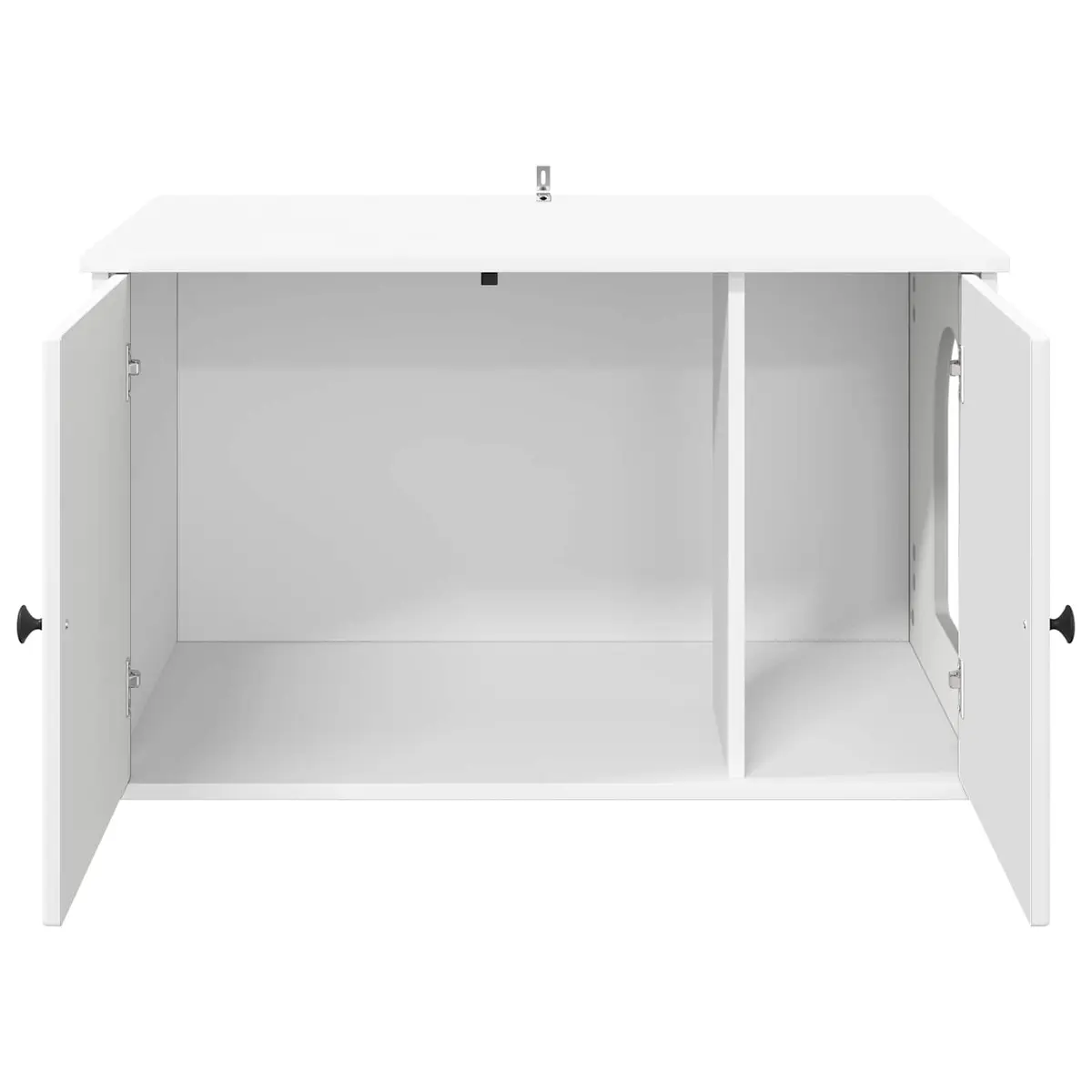 Cat House White 85x55x50.5cm Modern Indoor Pet Furniture Hideout Engineered Wood