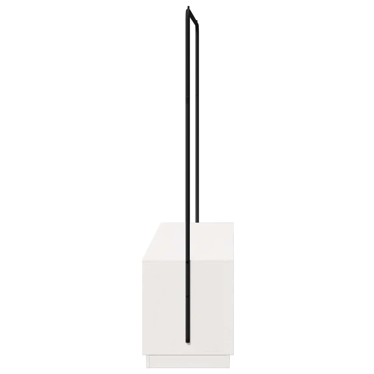 Clothes Rack White Black Modern Solid Pine Wood Bedroom Garment Organizer